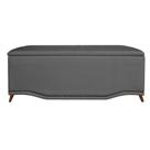 Calçadeira Recamier Baú Casal Queen 160cm Greta Suede Cinza - DS Estofados