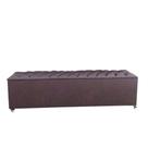 Calçadeira Recamier Baú Casal Queen 160cm Sofia Napa Marrom - DS Estofados