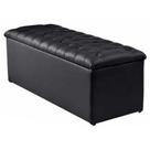 Calçadeira Recamier Baú Casal Queen 160cm Sofia Napa Preto - DS Estofados