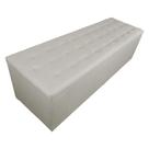 Calçadeira Recamier Baú Casal Super King 195cm Juliana Suede Bege - DS Estofados