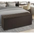 Calçadeira Recamier Baú King 1,95m Madrid Suede