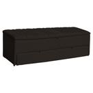 Calçadeira Recamier Baú Sapateira Casal Queen 160cm Ayla Suede Tampo Reto - Estopar