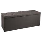 Calçadeira Recamier Baú Solteiro 0,90m Madrid Suede Cinza - Pallazio