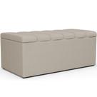 Calçadeira Recamier Baú Solteiro 100X50 Cm Bege Calçadeira Recamier Baú Solteiro 100X50 Cm Bege