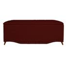 Calçadeira Recamier Baú Solteiro 90cm Greta Suede Bordô - DS Estofados