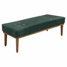 Calçadeira Recamier Solteiro 0,90m Gênova Veludo Verde Floresta - Pallazio