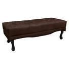 Calçadeira Recamier Solteiro 0,90m Vicenza Suede Marrom Café - Pallazio