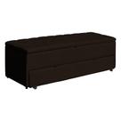 Calçadeira Sapateira Baú Casal 140cm Capitonê Luna Veludo - Loja Sheep