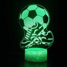 Calçados esportivos de futebol com luz noturna LED 3D que mudam de cor