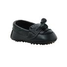 Calçados Sapatinho de Bebê - Mocassim Masculino - Bicho de Pé - Sintético e Sola de Borracha - Preto e Caramelo