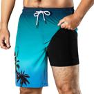 Calção de banho masculina BRISIRA com forro de compressão