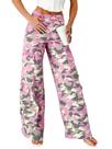 Calças, adoráveis, femininas, casuais, estampa camuflada, jeans Y2k, perna larga