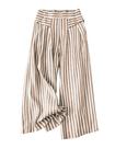Calças Bianstore Culottes casuais soltas listradas para mulheres Calças Bianstore Culottes casuais soltas listradas para mulheres