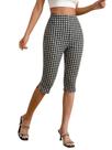 Calças Capri MakeMechic, leggings elásticas de cintura alta, pretas