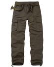 Calças cargo AKCARGO masculinas de ajuste descontraído Camo Work Army Green 32