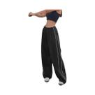 Calças Cargo Baggy Vintage Y2K Femininas Com Cordão E Cintura Baixa, Calças Hippie Soltas