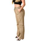 Calças Cargo Feminina Jeans Larga Skatista Bolso Lateral Calças Cargo Feminina Jeans Larga Skatista Bolso Lateral