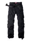 Calças Cargo Femininas Plus Size Pretas Raroauf - 8 Bolsos