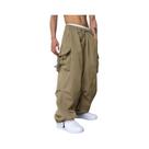 Calças Cargo Masculinas De Perna Larga Casuais Com Cordão Estilo Streetwear Moda Reta Solta Para
