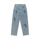 Calças Cargo Masculinas De Perna Larga Pretas, Jeans Soltos E Retos, Moda Coreana, Streetwear De Calças Cargo Masculinas De Perna Larga Pretas, Jeans Soltos E Retos, Moda Coreana, Streetwear De