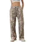 Calças cargo MSBESYOR Camo Baggy Fleece Y2K para mulheres