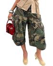 Calças cargo Voghtic Camo Army Fatigue para mulheres