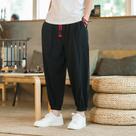 Calças Casuais Masculinas De Algodão E Cânhamo M-5XL, Soltas, Com Cordão, Estilo Lantern Harem, Para