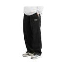 Calças Casuais Masculinas De Corduroy Com Corte Reto, Cintura Elástica Com Cordão, Quentes Para O
