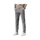 Calças Casuais Masculinas De Corduroy Khaki Térmicas Com Forro De Pelúcia, Corte Slim, Outono