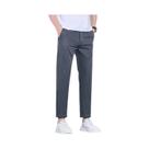 Calças Casuais Masculinas De Corte Reto Na Altura Do Tornozelo, Verão 2025, Cor Sólida, Roupa Fina E Calças Casuais Masculinas De Corte Reto Na Altura Do Tornozelo, Verão 2025, Cor Sólida, Roupa Fina E