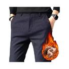 Calças Casuais Masculinas Slim Fit De Perna Reta Azul Cinza Para Trabalho Diário E Moda