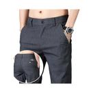 Calças Casuais Slim Fit Masculinas Primavera Verão Moda Coreana Algodão Macio Elástico Preto Verde Calças Casuais Slim Fit Masculinas Primavera Verão Moda Coreana Algodão Macio Elástico Preto Verde