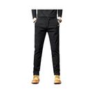 Calças Casuais Slim Fit Para Homens, Calças De Algodão Twill Elásticas Para Primavera, Cores Café,
