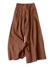 Calças Culottes Hooever femininas de algodão, linho, cintura elástica