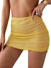 Calças de banho RoseSeek Mesh Sheer High Wirt Yellow Calças de banho RoseSeek Mesh Sheer High Wirt Yellow