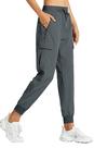 Calças de caminhada femininas Cargo Joggers Libin em aço cinza XL Calças de caminhada femininas Cargo Joggers Libin em aço cinza XL