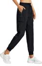 Calças de caminhada Libin femininas Cargo Joggers pretas tamanho S Calças de caminhada Libin femininas Cargo Joggers pretas tamanho S