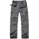 Calças de caminhada linlon Quick Dry Lightweight para homens, cinza