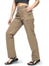 Calças de caminhada MIER femininas Quick Dry Cargo, leves, cáqui