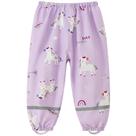 Calças de chuva Fewlby Toddler impermeáveis roxas