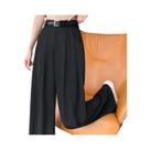 Calças De Cintura Alta E Perna Larga Para Mulheres, Elegantes E Casuais, Comprimento Total, Estilo