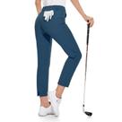 Calças de golfe M MOTEEPI Moteepi femininas, tornozelo reto, azul, XL