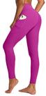 Calças de ioga IUGA de cintura alta com bolsos para mulheres vermelhas e violetas Calças de ioga IUGA de cintura alta com bolsos para mulheres vermelhas e violetas