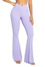 Calças de ioga Sunzel Flare Crossover Lavender Small