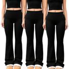 Calças de ioga TELUPDI Flare High Waisted Bootcut, conjunto de 3 peças para mulheres