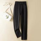 Calças de Lã Espinha de Peixe - Cintura Alta, Estilo Harem e Lápis - Moda Feminina Casual para Escritório
