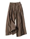 Calças de linho SCUSTY Culottes Capris Wide Leg para mulheres