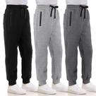 Calças de moletom Aocku Boys Fleece Cotton Athletic, pacote com 3 unidades, tamanho 5-16