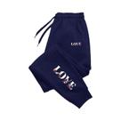 Calças De Moletom Femininas Com Estampa De Carta De Amor, Estilo Casual Urbano, Versáteis Para