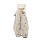 Calças De Moletom Femininas Oversize Com Pernas Largas, Cintura Baixa, Com Cordão, Estilo Cargo Y2K